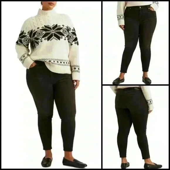 Lauren Ralph Lauren Plus Size High Rise Comfort Stretch Ankle Jeans Sz 20W - Picture 1 of 8